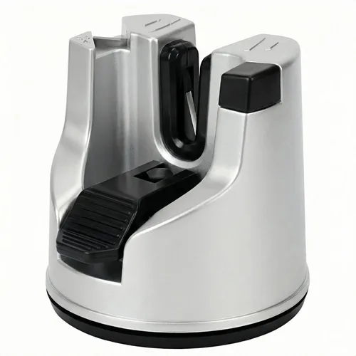 Afilador de cuchillos para cuchillos de cocina, herramienta de afilado de ventosa de 3 etapas para cuchillas rectas y dentadas, afilador de tijeras