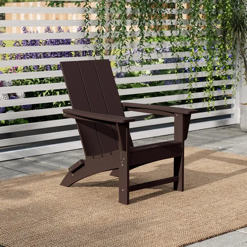 Miniatura 16 de Costaelm Sillas para hoguera, silla al aire libre HDPE silla Adirondack, moderna silla de porche de patio, porche delantero patio trasero, sillas
