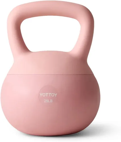 Miniatura 19 de YOTTOY Pesa rusa suave, pesas rusas con agarre antideslizante para entrenamientos en casa, juego de pesas rusas fuerza y seguridad garantizadas Rosa