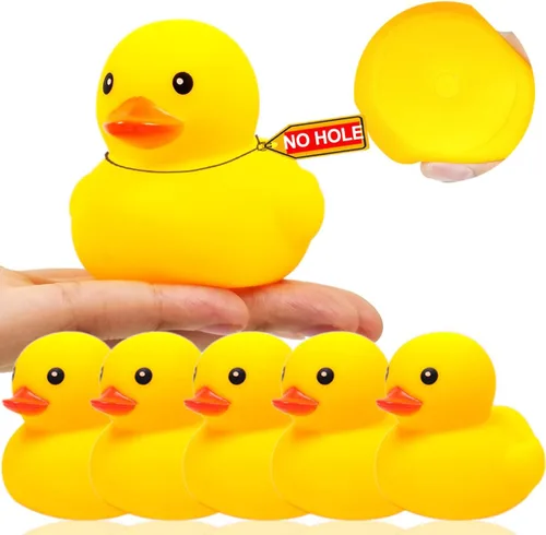 Miniatura 17 de 5 piezas de goma para bañera de Kalafona de 2 pulgadas, impermeable, sin "Bebe", sin agujero, divertido juguete de baño para piscina, sin agujero