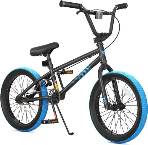 Miniatura 11 de 67i - Bicicleta BMX para niños de 18/20 pulgadas, bicicleta para niños de 8 a 12 años con freno U delantero y trasero, asiento ajustable, horquilla