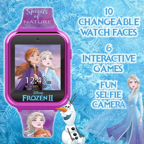 Miniatura 2 de Accutime Reloj inteligente Disney Frozen para niños con cámara para niños y bebés - Reloj inteligente interactivo para niños y niñas