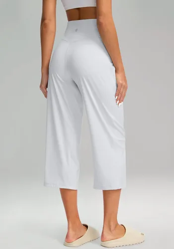 Miniatura 3 de G Gradual Capris para mujer, pantalones de yoga de pierna ancha con bolsillos, cintura alta, pantalones de mujer