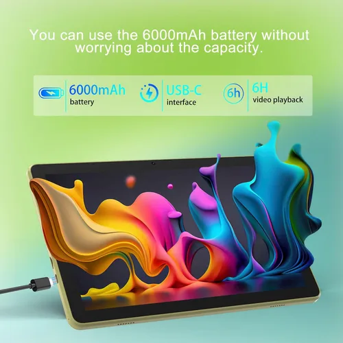 Miniatura 5 de Tableta Android 15 de 10 pulgadas, tabletas de 20 GB RAM 128 GB ROM 2 TB expandible, tableta PC con procesador Quad-Core de 2.0 Ghz con estuche