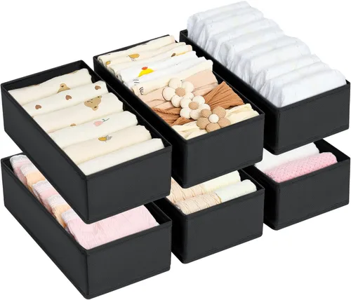 Miniatura 12 de DIMJ Organizador de cajones de ropa, organizador de ropa interior, organizadores de armario y caja de almacenamiento, divisores de cajones para ropa