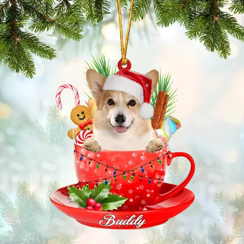 Miniatura 22 de Alaskan Malamute - Adorno acrílico personalizado para perro en taza, adorno de Navidad personalizado para perro 2023, decoración de árbol