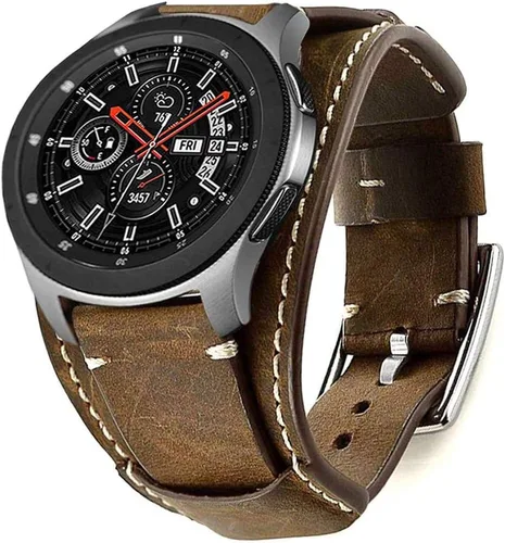 Miniatura 2 de Compatible con Samsung Galaxy Watch 1.811 in/Watch 3 1.772 in/Gear S3 Frontier/Classic/Pebble Time/Garmin Vivoactive 4/Fossil Q/HUAWEI Watch 3 Café