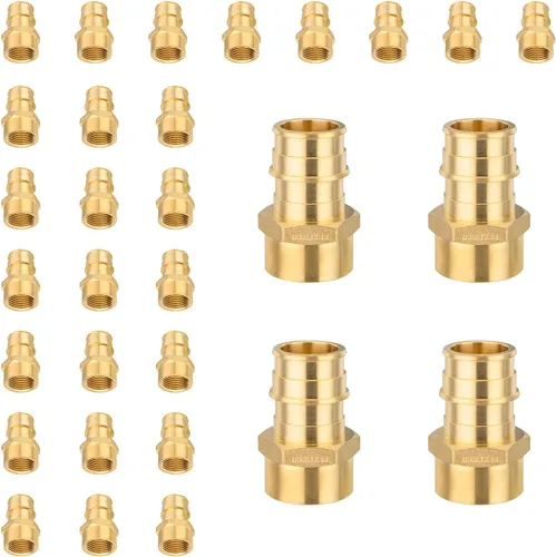 Miniatura 13 de Paquete de 2 accesorios de expansión Niikappu Pex-A, adaptador de flujo completo NPT hembra de 1 pulgada Pex-A x 1 pulgada, accesorio de tubería