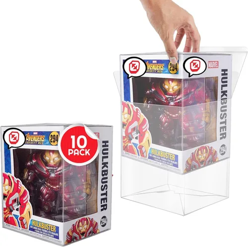 Miniatura 9 de EVORETRO Funko - Estuche protector de plástico para llavero Funko Pocket Pop de tamaño estándar, paquete de 10 unidades, grueso, transparente, caja