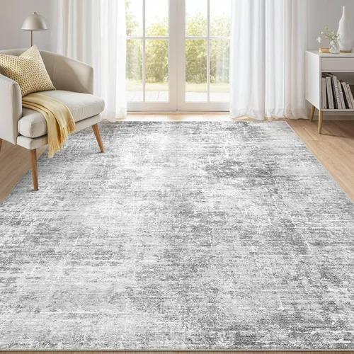 Miniatura 37 de kakania Alfombra lavable de 3 x 5, antideslizante, moderna, de pelo bajo, para entrada, dormitorio, cocina, baño, apta para niños, mascotas, robot
