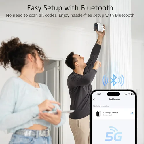 Miniatura 8 de Paquete de 4 cámaras de seguridad inalámbricas de 2.4G y 5G para exteriores, cámaras interiores con batería 2K para seguridad del hogar, sirena