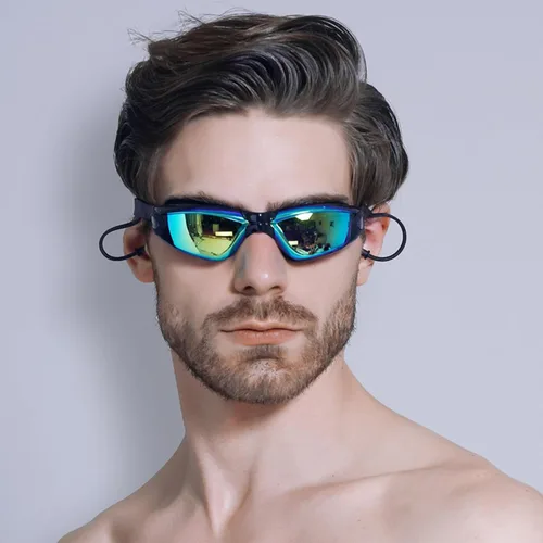 Miniatura 7 de Gafas de natación, antivaho anti-UV, sin fugas, gafas de natación ajustables con visión clara para mujeres y hombres Con