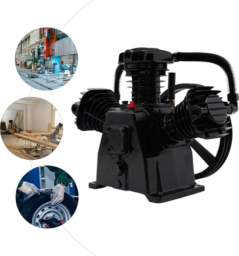 Miniatura 3 de Cabezal de bomba de compresor de aire, Bomba de compresor de aire de alta potencia integrada general, 4-5 HP 3 cilindros 10-12 CFM, utilizado