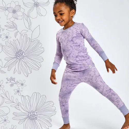 Miniatura 2 de HonestBaby Multipack 2-Piece Pajamas Sleepwear Pjs 100% Organic Cotton for Infant Baby and Toddler Girls