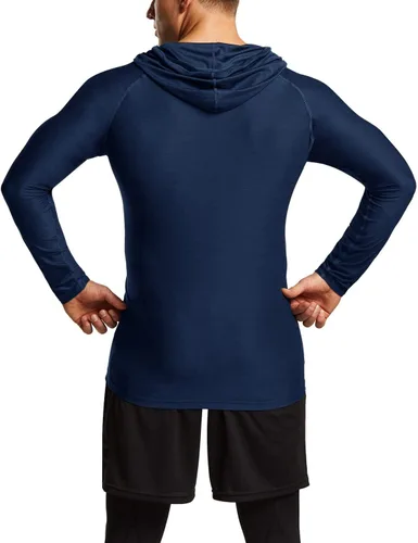 Miniatura 3 de TSLA Paquete de 3 suéteres de manga larga para hombre, ajuste seco, para correr, entrenamiento, atletismo, fitness y gimnasio