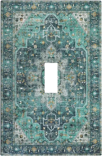 Cubiertas artísticas de interruptor de luz artística de medallón oriental bohemio/mutil, 1 cuadrilla, cubierta de placas de pared para dispositivo