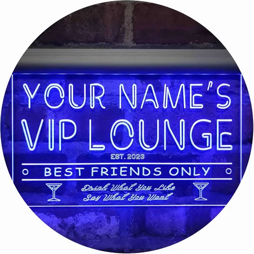 ADVPRO Letrero de neón LED de un solo color personalizado con tema de este año, salón VIP, bar, club, club, 12 x 8.5 pulgadas, st4s32-qi1-tm-b