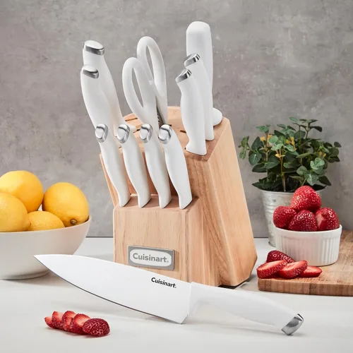 Miniatura 2 de Cuisinart C77SSW-12P - Juego de cuchillos de bloque de 12 piezas con cuchillas de acero para un corte preciso, ligero, acero inoxidable, duradero