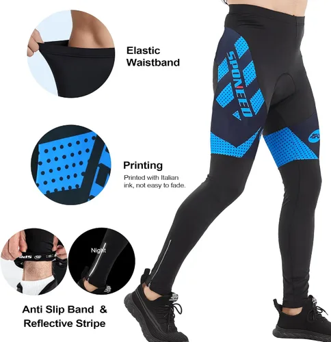Miniatura 3 de sponeed - Mallas de ciclismo para hombre, acolchadas, 4D, para ciclismo de carretera