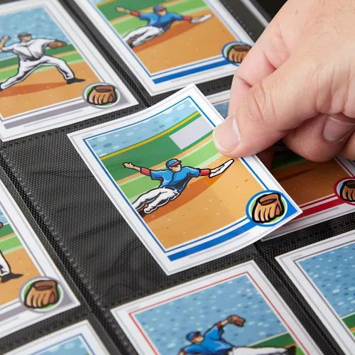 Miniatura 2 de Bright Creations Carpeta de tarjetas de piel sintética – Carpeta de tarjetas de intercambio de 360 grados con carga lateral – Almacenamiento