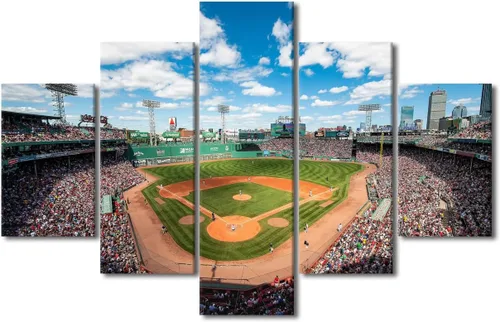 Miniatura 19 de Arte para pared, lienzo para estadio deportivo, arte para pared, diseño de campo de Wrigley en Chicago, pinturas de Chicago, impresiones sobre