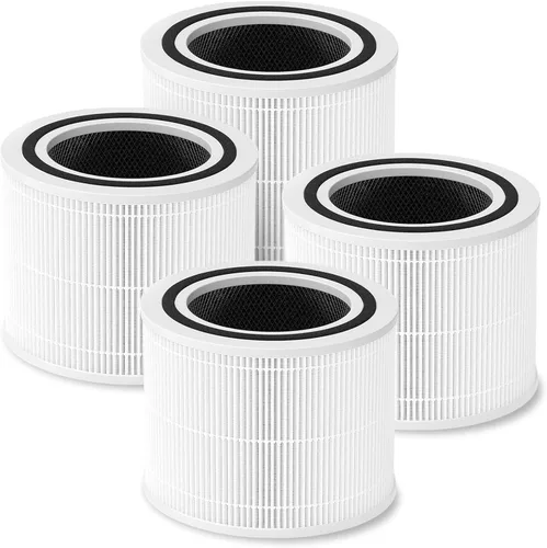 Core 300 Replacement Filter Compatible with LEVOIT Core 300, 300S, P350 VortexAir, Core 300S Filter with 3-in-1 H13 True HEPA, 4-Pack Core 300-RF