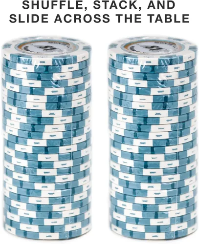 Miniatura 5 de Brybelly Monte Carlo Premium Poker Chips (50-Pack) Heavyweight 14-Gram Clay Composite