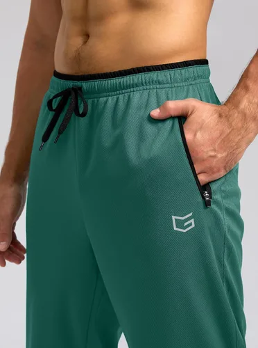 Miniatura 4 de G Gradual Pantalones deportivos para hombre con parte inferior abierta, pantalones de entrenamiento con bolsillos con cremallera, malla ligera