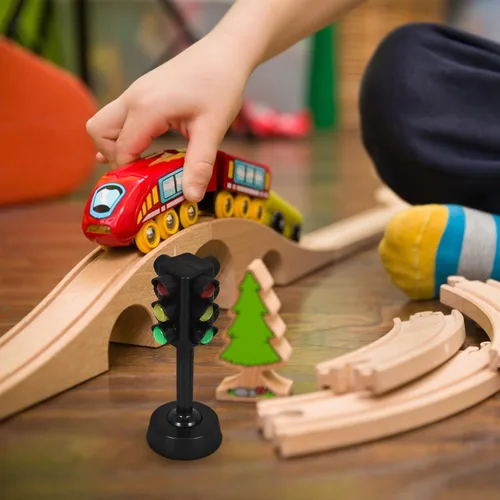Miniatura 2 de NUOBESTY Juguete de semáforo, semáforos de juguete, modelo de lámparas de tráfico para niños, juego educativo temprano, paquete de 10