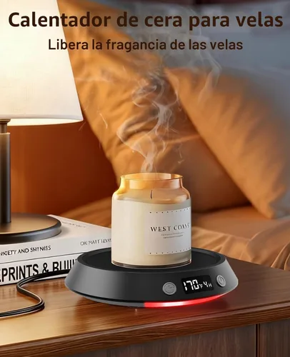Miniatura 4 de Kepwam Calentador de Taza de Café – Calentador de Café Eléctrico de 55W para Escritorio, 3 Configuraciones de Temperatura y Temporizador de 2-9