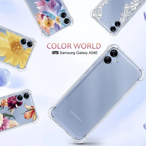 Miniatura 6 de Osophter Para Samsung Galaxy A04E Caso: Transparente Transparente Con Protector De Pantalla TPU Absorción De Golpes Flexible Cubierta Del Teléfono