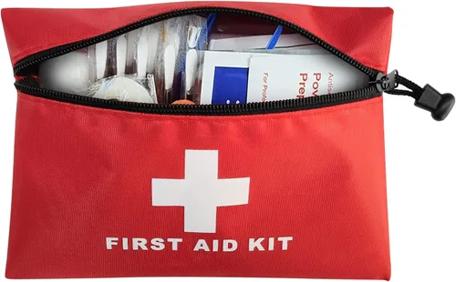 Miniatura 3 de 12 piezas Mini Kit de primeros auxilios Bolsa de almacenamiento vacía con cierre para emergencias en casa, oficina, automóvil, al aire libre, barco