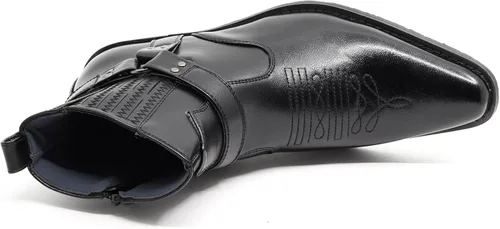 Miniatura 4 de Diego-02 - Botas vaqueras para hombre con correa de cinturón