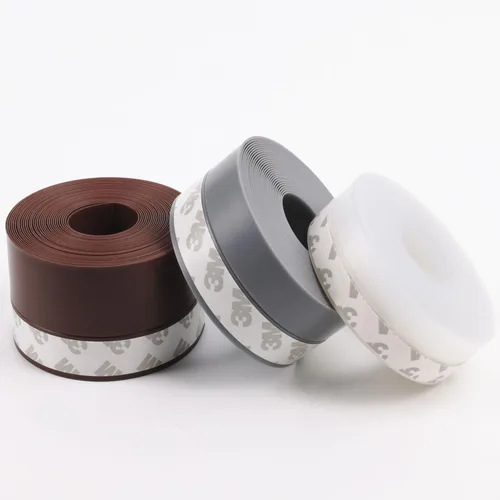 Miniatura 3 de 5M/16 pies de tira de sellado para ventana, sellado adhesivo para clima de 35mm de ancho, cinta de sellado de silicona para puertas inferiores