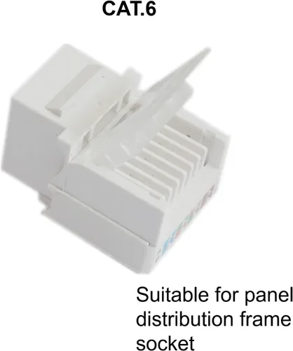 Miniatura 2 de 10 unids CAT6 RJ45 Cat 6 90 grados Punch Free Socket Módulo Conector Acoplador de red Ethernet Jack Keystone Jack RJ45 Módulo Ethernet CAT6