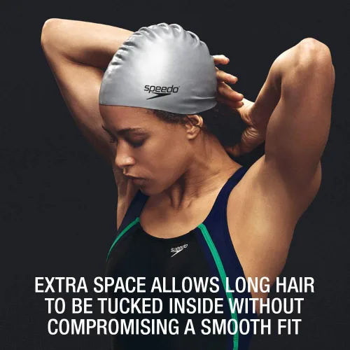 Miniatura 5 de Speedo Gorro de natación de pelo largo de silicona Rosa