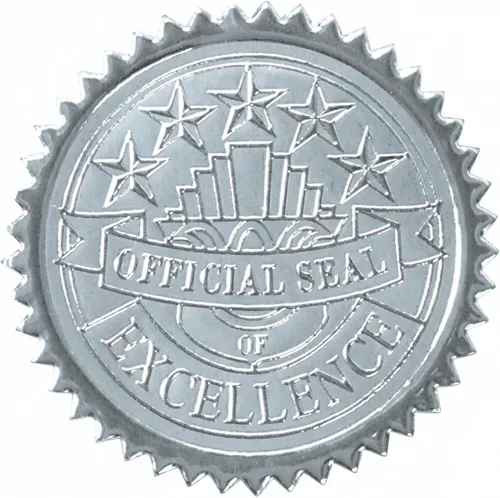Miniatura 13 de PaperDirect Sello oficial de excelencia en relieve para certificado de lámina dorada, 2 pulgadas, autoadhesivos, 100 unidades, sellos en relieve