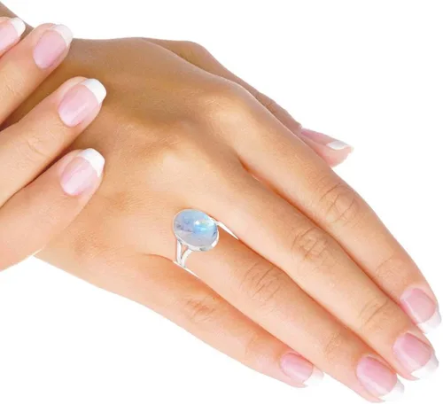 Miniatura 2 de Jeweloporium Anillo de plata de ley 925 maciza, hecho a mano para mujer
