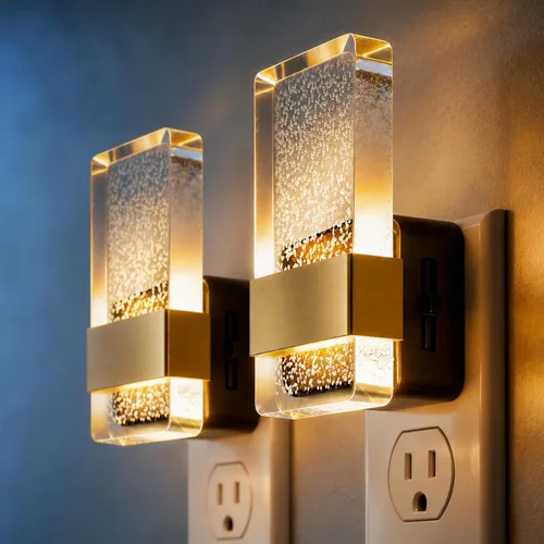 Miniatura 13 de JandCase Luces nocturnas enchufables a la pared, sensor de atardecer a amanecer, LED blanco suave de 3000 K, diseño acrílico, brillo ajustable de 0