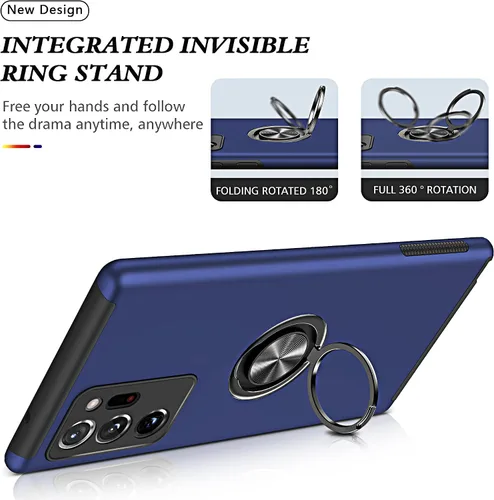 Miniatura 5 de Funda para Galaxy Note 20 Ultra, con protector de pantalla de TPU flexible autorreparable [2 unidades] y cubierta de cámara deslizante, soporte