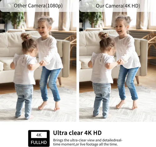 Miniatura 6 de Mini cámara de seguridad inalámbrica 4K HD pequeña cámara magnética inteligente para el hogar, cámara WiFi micro cámara con detección de movimiento