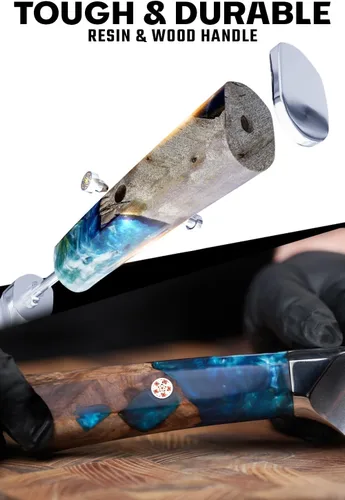 Miniatura 3 de Dalstrong Cuchillo para deshuesar – 6 pulgadas – Serie Valhalla – Acero 9CR18MOV HC – Cuchillo de regalo con mango de resina celestial y madera