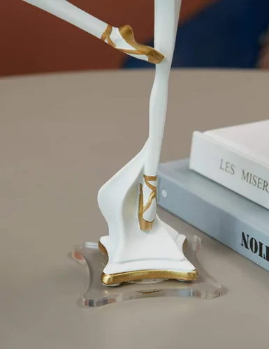 Miniatura 7 de HAUCOZE Estatua de bailarina de bailarina, escultura de yoga, decoración moderna del hogar, regalo para sala de estar, oficina, poliresina, 12