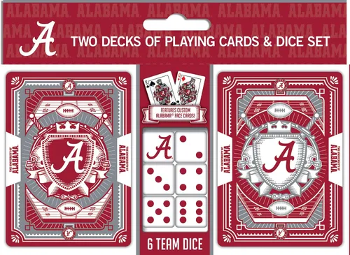 Miniatura 21 de MasterPieces Game Day - NCAA Texas A&M Aggies - Paquete de 2 cartas de juego y dados - Juego con licencia oficial para adultos y familia