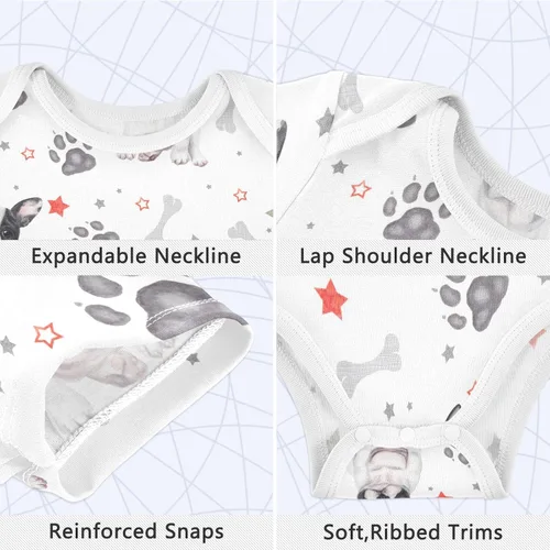 Miniatura 3 de Ollabaky Body unisex de algodón de manga corta para bebés de 0 a 24 meses