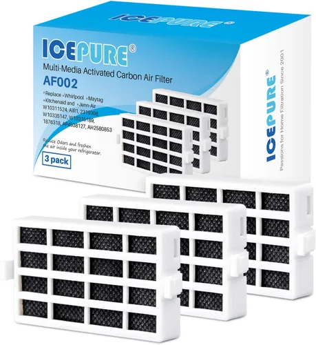 ICEPURE W10311524 Reemplazo de filtro de aire de refrigerador mejorado para Whirlpool AIR1, W10311524, 2319308, W10335147, 1876318, filtro de aire
