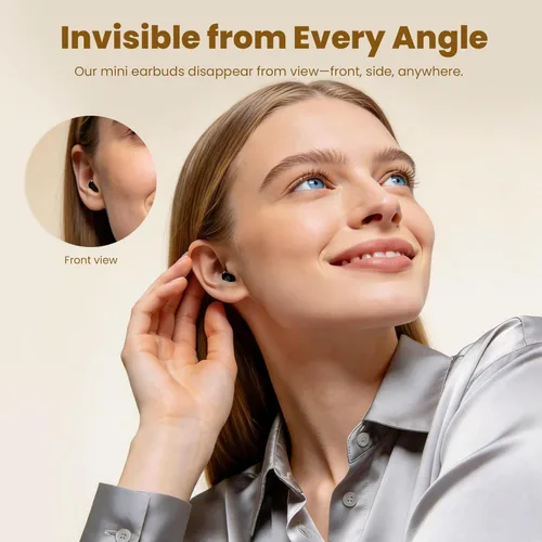 Miniatura 3 de Auriculares Mini Invisibles para Dormir para Personas que Duermen de Lado, Canales de Oídos Pequeños para Mujeres, Inalámbricos Bluetooth de Perfil