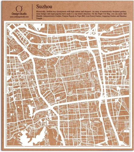 Miniatura 57 de O3 Design Studio Aberdeen - Mapa de papel cortado en papel blanco de 12 x 12 pulgadas