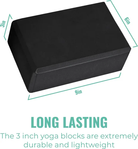 Miniatura 6 de Bloque de yoga de 3 pulgadas, paquete de 10 bloques de yoga de espuma EVA a granel, ladrillo de yoga firme y de apoyo, espuma de equilibrio