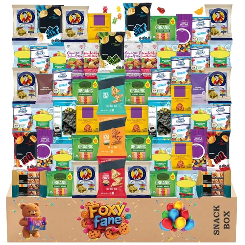 Miniatura 5 de Foxy Fane Caja de aperitivos saludables sin gluten de 40 unidades – Paquete de regalo premium para vacaciones, Navidad y Año Nuevo lleno de papas